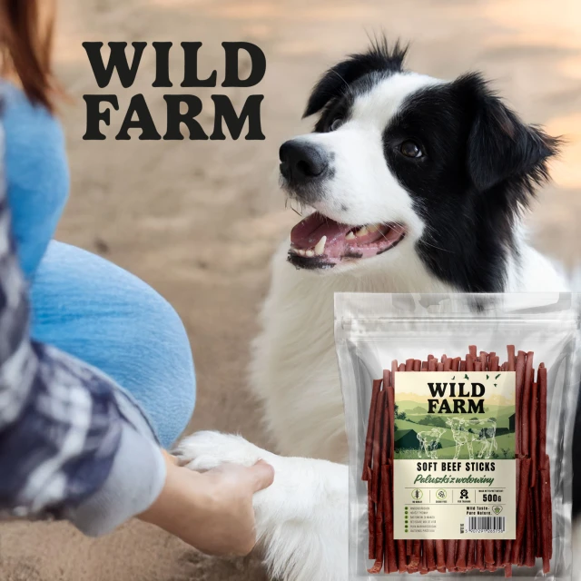Ласощі для собак Wild Farm Палички з яловичиною 500 г (5907291265758)