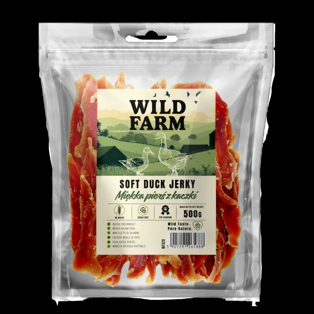Ласощі для собак Wild Farm М'яка качина грудка 500 г (5907291265888)