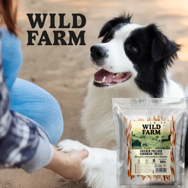 Ласощі для собак Wild Farm Сендвіч з куркою і тріскою 500 г (5907291265918)
