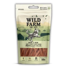 Лакомство для кошек Wild Farm Hair & Skin мягкие полоски с уткой 50 г (5907291269558)