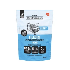 Влажный корм для собак Wiejska Zagroda филе Light с индейкой для взрослых 280 г (5907296762504)