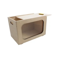 Ванна для шиншил Pinokio 29x19x18,5 см з передньою стінкою з оргскла (5907437348437)
