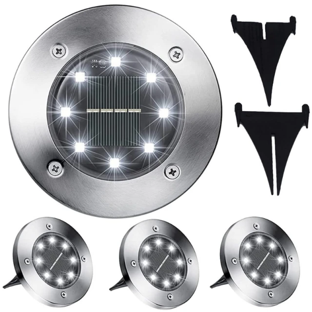 Светильники грунтовые солнечные VERK GROUP LED 4 шт (5907451307953)