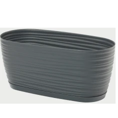 Кашпо FORM-PLASTIC Sahara Petit 27 см з підставкою Anthracite (5907474348018)