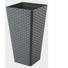 Вазон FORM-PLASTIC Rattana Slim квадратний 30 29×29 см Anthracite (5907474355719)