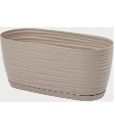 Ящик балконний FORM-PLASTIC Sahara Petit 31 см з піддоном Grey-Beige (5907474357058)