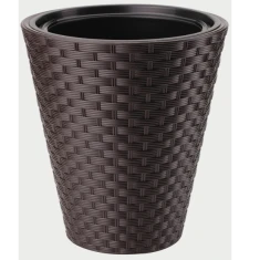 Вазон FORM-PLASTIC Rattana круглий 40 Ø 39,5 см Brown (5907474358635)