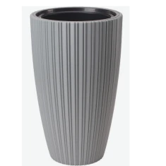 Вазон FORM-PLASTIC Mika Slim 30 Ø 29 см Platinum (5907474367187)