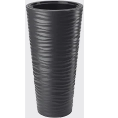 Кашпо FORM-PLASTIC Sahara Dunes Slim круглий 30 см Black (5907474373119)