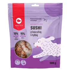 Ласощі для собак Maced Sushi з качкою і рибою 500 г (5907489316491)