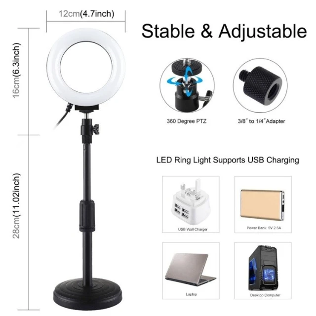 Кільцева лампа Puluz PU391 LED 26cm (PU391)