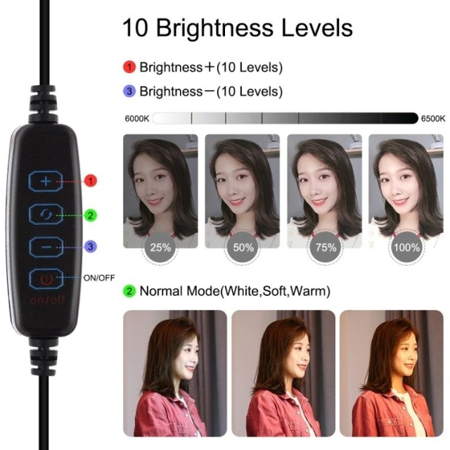 Кільцева лампа Puluz PU391 LED 26cm (PU391)