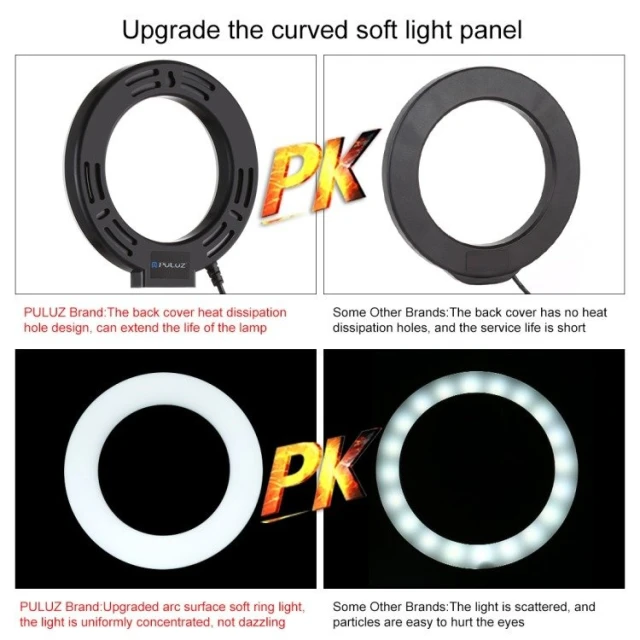 Кільцева лампа Puluz PU391 LED 26cm (PU391)