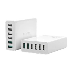 Мережева зарядка BlitzWolf BW-S15 60W 6xUSB-A White (BW-S15)