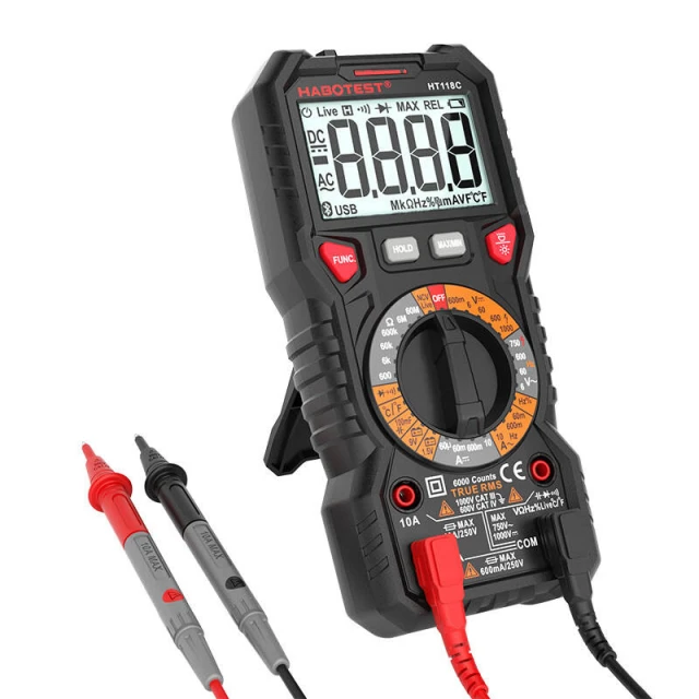 Мультиметр цифровий Habotest HT118C True RMS NCV ліхтарик (5907489606615)