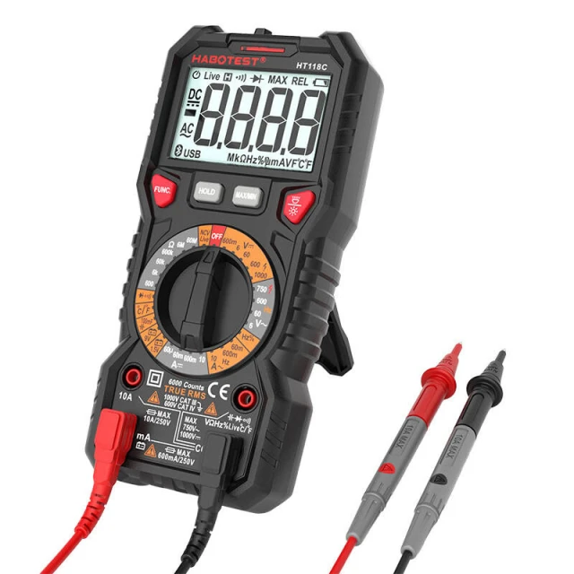 Мультиметр цифровий Habotest HT118C True RMS NCV ліхтарик (5907489606615)