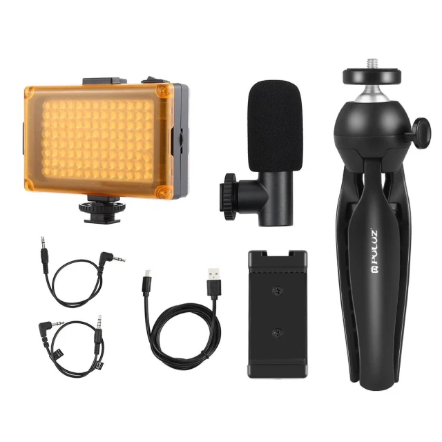 Штатив Puluz PKT3132B з LED лампою та мікрофоном (PKT3132B)