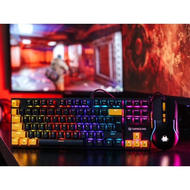 Комплект клавіатура + миша Tracer GameZone Hornet87 ігровий (5907512873281)