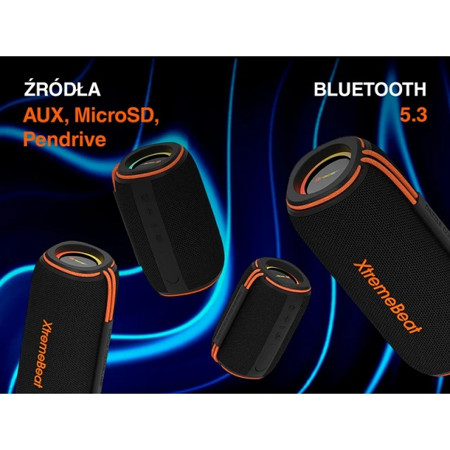 Портативна колонка Tracer Xtremebeat Mid TWS Bluetooth RGB (5907512875193)