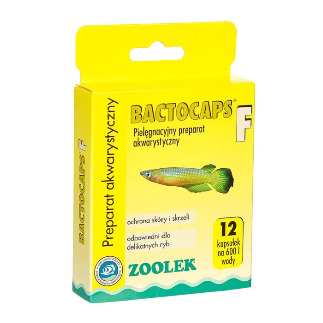 Лікувальний препарат для риб Zoolek Bactocaps F Ichtiofuran 12 капсул (5907527453232)