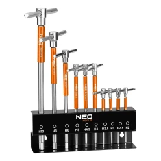 Ключі шестигранні з перетичкою Neo Tools 2-10 мм набір 10 шт у стійці (09-509)