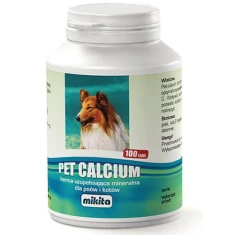 Кормова добавка для собак та котів Mikita Pet Calcium 100 таблеток (5907615400933)
