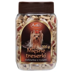 Ласощі для собак Adbi з яловичиною та рисом 300 г (5907643388821)