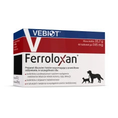 Кормова добавка для собак Nutrifarm Ferroloxan 60 таб (5907677725906)
