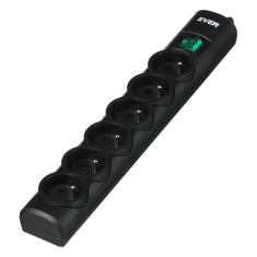 Подовжувач із захистом від перенапруги Ever Optima 1,5 м 6 розеток 10 А Black (5907683603533)
