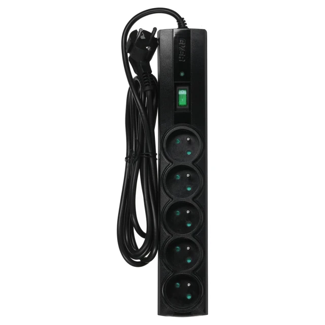 Мережевий фільтр Ever Classic 3,0 м 5 розеток 10 A Black (5907683604608)