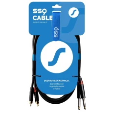 Кабель SOUND STATION QUALITY (SSQ) SSQ RCAJM1 2x RCA — 2x Jack моно 6,3 мм 1 м (5907688758795)