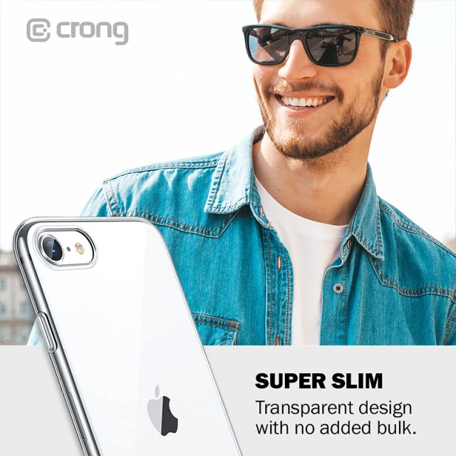 Чохол Crong Crystal Slim Cover iPhone SE (2022/2020) / 8 / 7 Transparent (CRG-CRSLIM-IP87)