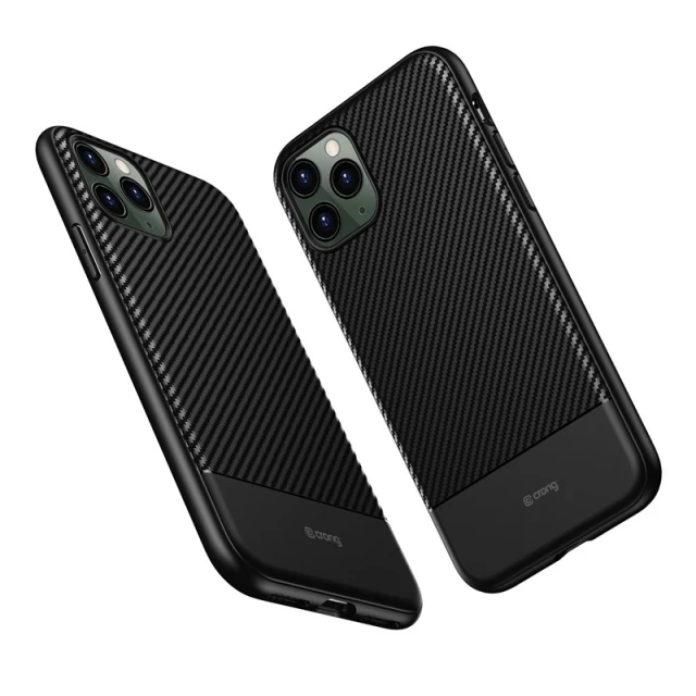 Чехол Crong Prestige Carbon Cover iPhone 11 Pro Black (CRG-CARB-IP11P-BLK)