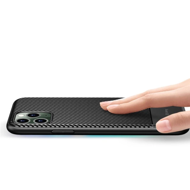 Чохол Crong Prestige Carbon для iPhone 11 Pro Max Black (CRG-CARB-IP11PM-BLK)