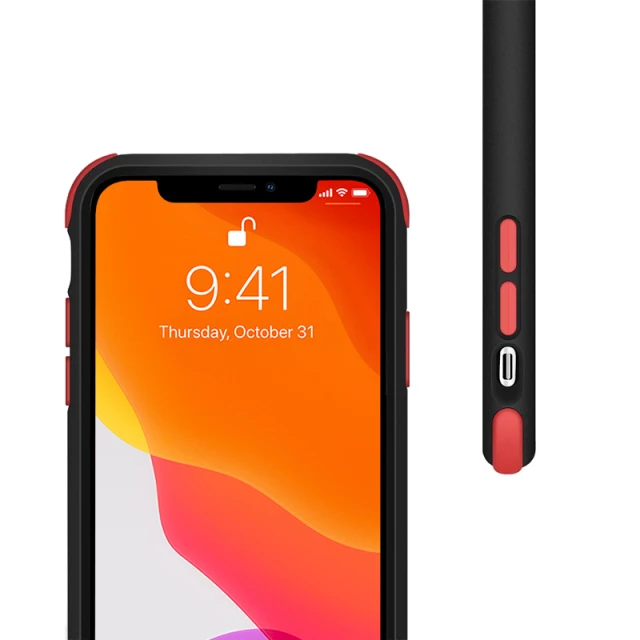 Чохол Crong Trace Clear для iPhone 11 Pro Black Red (CRG-TRC-IP11P-BR)