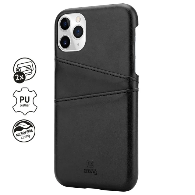 Чехол Crong Neat Cover iPhone 11 Pro с карманами Black (CRG-NTC-IPH11P-BLK)