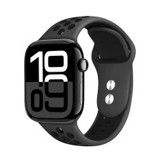Ремешок Crong Duo Sport для Apple Watch Series 11/10 42 mm | Series 9/8/7 41 mm | 6/5/SE 40 mm | 3/2/1 38 mm Grey (CRG-40DSB-BLK)