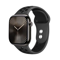 Ремінець Crong Duo Sport для Apple Watch Ultra 3/2/1 49 mm | Series 11/10 46 mm | Series 9/8/7/6/5/4/SE 45 mm | 44 mm Grey/Black (CRG-44DSB-BLK)