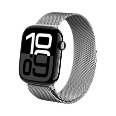 Ремінець Crong Milano Steel для Apple Watch Ultra 3/2/1 49 mm | Series 11/10 46 mm | Series 9/8/7/6/5/4/SE 45 mm | 44 mm Silver (CRG-44MST-SLV)