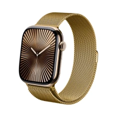 Ремешок Crong Milano Steel для Apple Watch Series 11/10 42 mm | Series 9/8/7 41 mm | 6/5/SE 40 mm | 3/2/1 38 mm Gold (CRG-40MST-GLD)
