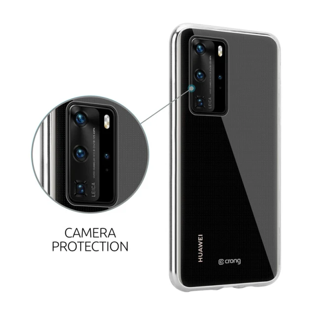Чохол Crong Crystal Slim Cover Huawei P40 Transparent (CRG-CRSLIM-HP40-TRS)
