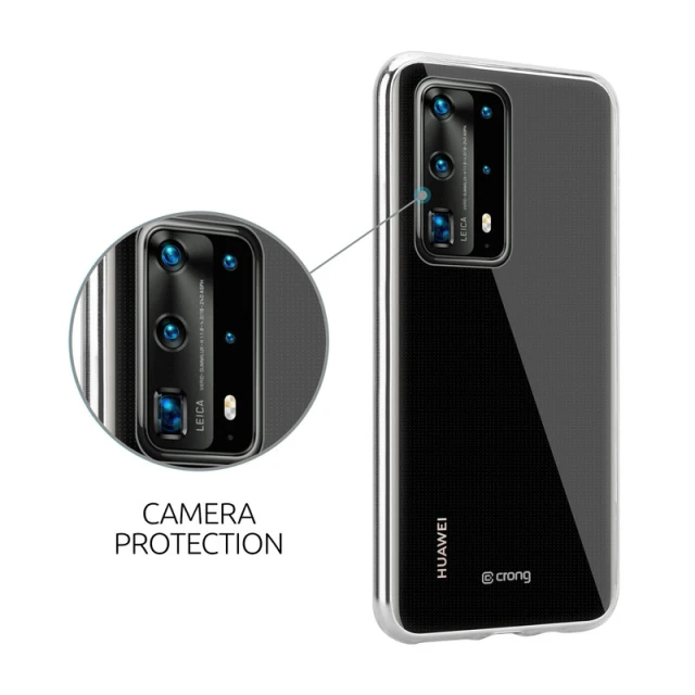 Чохол Crong Crystal Slim Cover для Huawei P40 Pro Transparent (CRG-CRSLIM-HP40P-TRS)