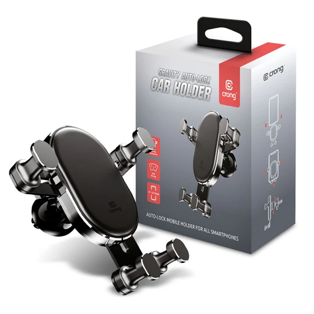 Автотримач Crong Gravity Auto-Lock Black (CRG-CH5-BLK)