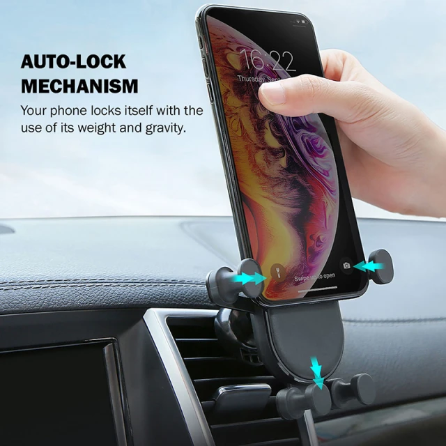 Автотримач Crong Gravity Auto-Lock Black (CRG-CH5-BLK)