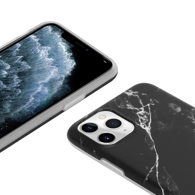 Чохол Crong Marble Case iPhone 11 Pro Black (CRG-MRB-IP11P-BLK)