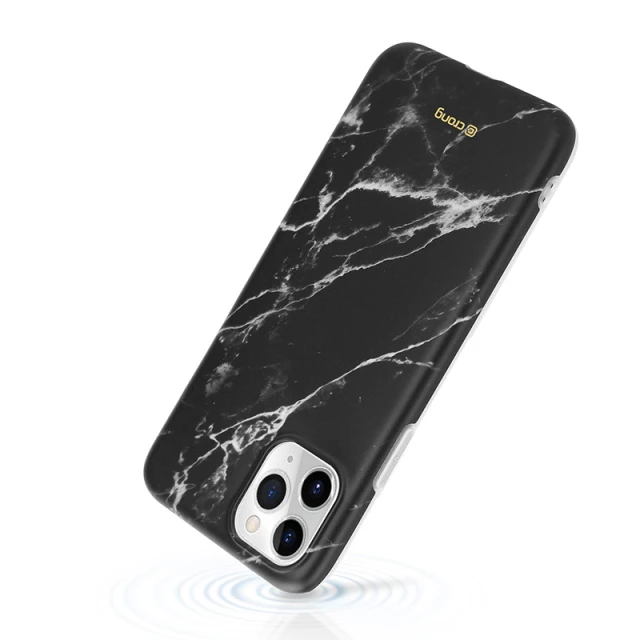 Чохол Crong Marble Case iPhone 11 Pro Black (CRG-MRB-IP11P-BLK)