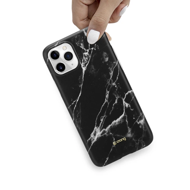 Чохол Crong Marble Case iPhone 11 Pro Black (CRG-MRB-IP11P-BLK)