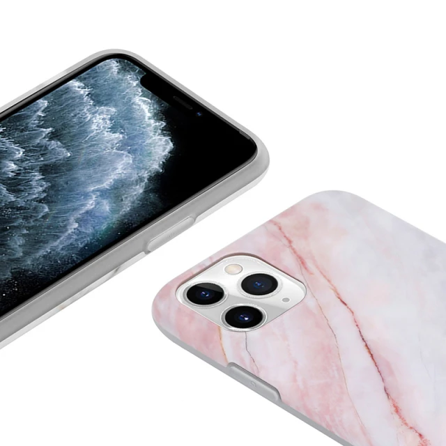 Чохол Crong Marble Case для iPhone 11 Pro Pink (CRG-MRB-IP11P-PNK)