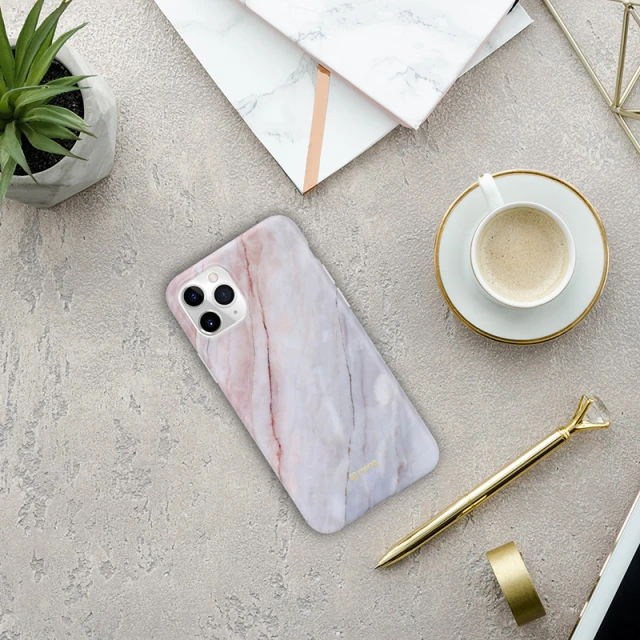Чохол Crong Marble Case для iPhone 11 Pro Pink (CRG-MRB-IP11P-PNK)