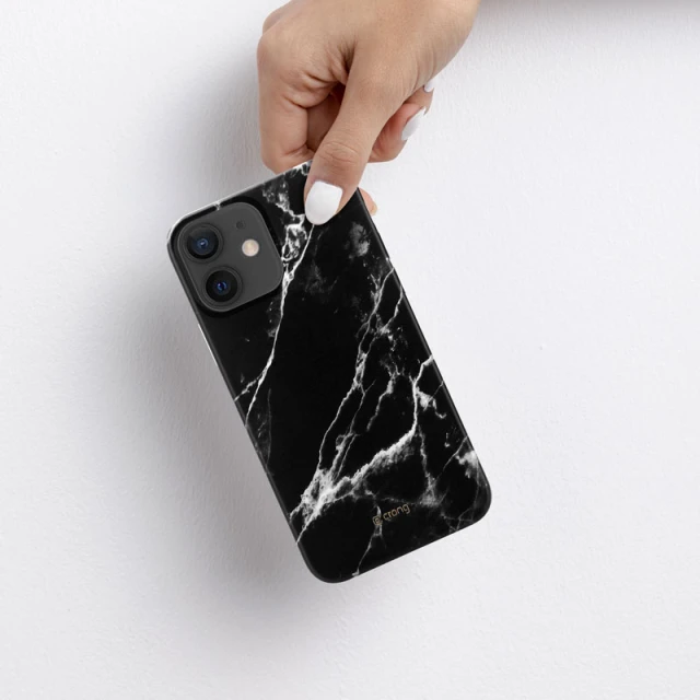 Чохол Crong Marble Case для iPhone 12 Mini Black (CRG-MRB-IP1254-BLK)
